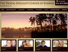 Tablet Screenshot of dentalspecialtycenterofsunrise.com